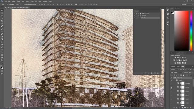 One Way Photoshop Action Tutorial смотреть онлайн
