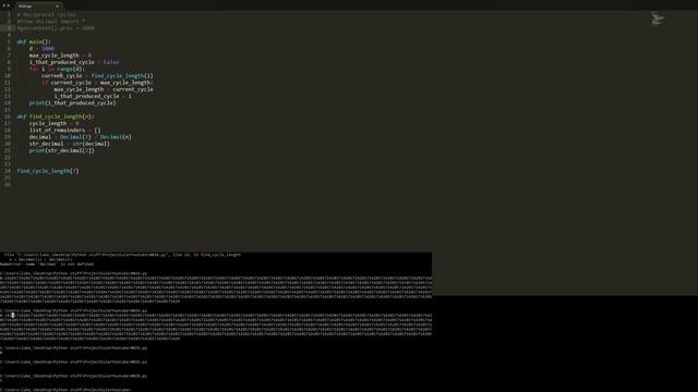 Python Beginner tutorial series using project Euler #26 - Reciprocal cycles смотреть онлайн