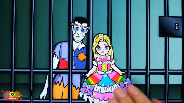 Cartoon - Paper Diy Reluctant Father & Rapunzel Daughter - Rapunzel Compilation 놀이 종이