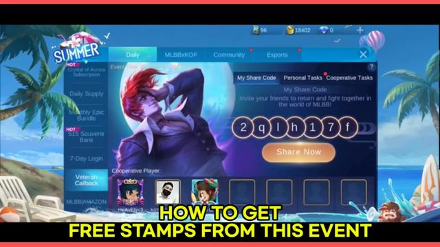 KOF! EVENT HOW TO GET 20 FREE KOF STAMPS NO RECHARGE NO SPEND DIAMOND IN MOBILE LEGENDS смотреть онлайн