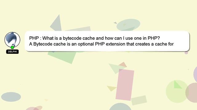 PHP : What is a bytecode cache and how can I use one in PHP? смотреть онлайн