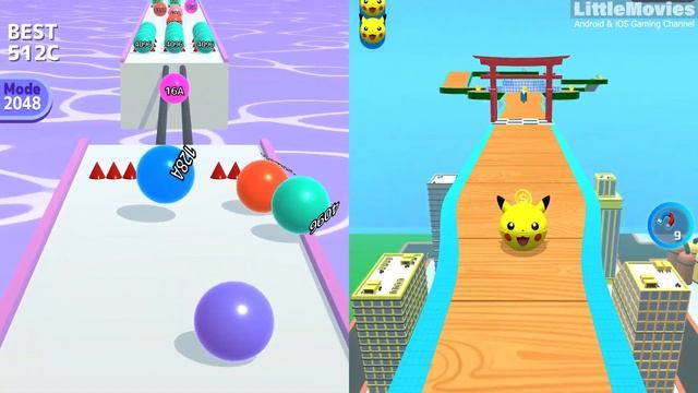 Ball Run 2048 | Sky Rolling Ball 3d - All Level Gameplay Android,iOS - NEW UPDATE Best Games смотреть онлайн