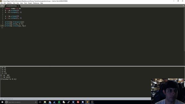 NumPy Tutorial 4(Transpose, Dot Multiplication, Vstack, Hstack, Flatten and Masking) смотреть онлайн