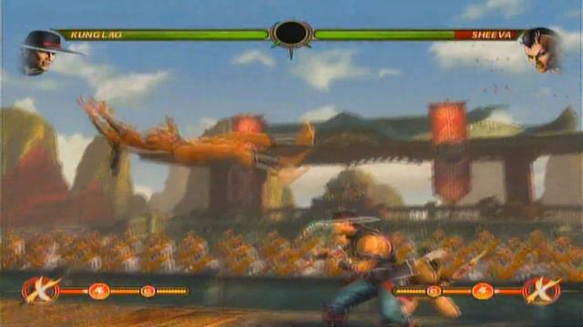 Kung Lao Combos in Mortal Kombat 9 for PS3 and XBOX смотреть онлайн