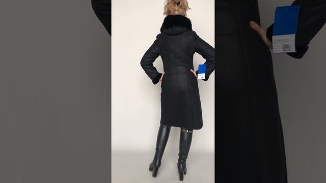 Эко дубленка женская за 8500 ₽ новая из товарных остатков, капюшон отд.Норка р.44 /11070/ смотреть онлайн