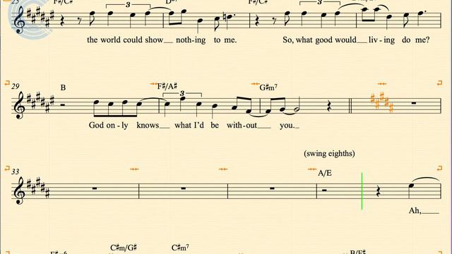 Cornet - God Only Knows - The Beach Boys - Sheet Music, Chords, & Vocals смотреть онлайн