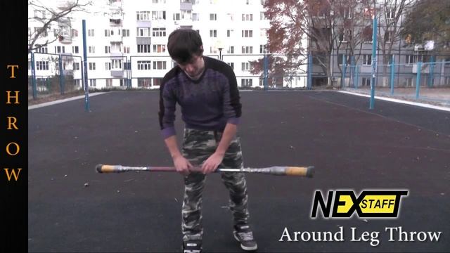 Фаер-шоу. Уроки Шест (Spin staff) Стиль Throw - Around leg throw смотреть онлайн
