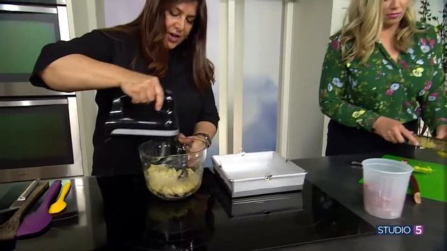 Tart & Sweet Rhubarb Cream Snacking Cake