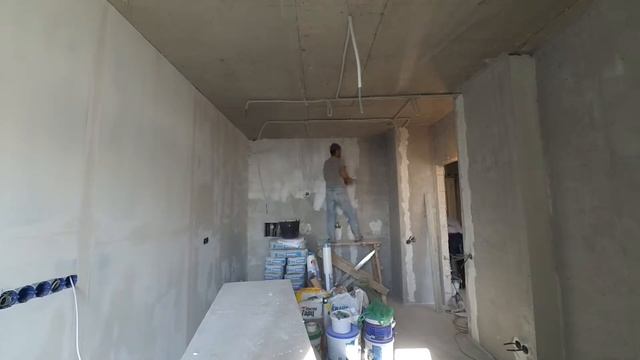 Кладка плитки люкс. Шпаклёвка стен. смотреть онлайн