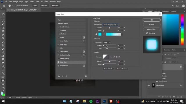 Neon Light Effect Photoshop Tutorial смотреть онлайн