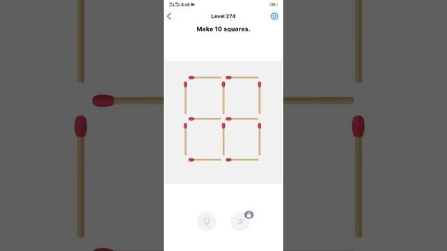 Easy game level 274 Make 10 squares walkthrough solution смотреть онлайн