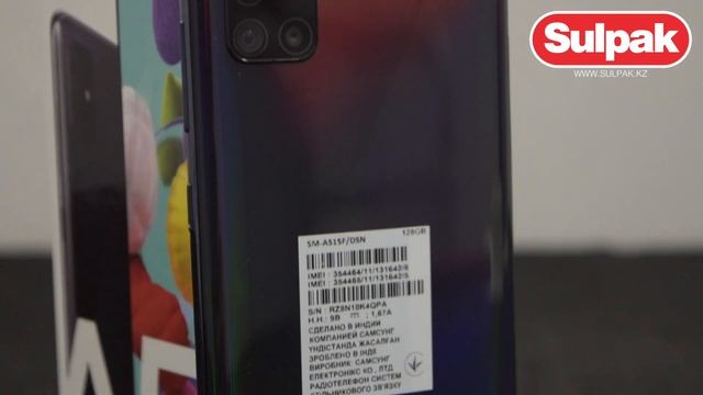 Смартфон Samsung Galaxy A51 128GB Blackv распаковка (www.sulpak.kz) смотреть онлайн