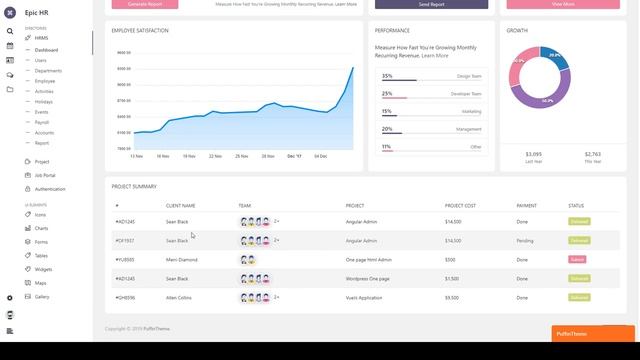 Epic UI - Angular Admin Template and HR Management laravel admin angular 8 смотреть онлайн