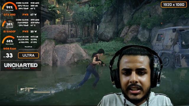 Uncharted PC: GTX 1650 - 1080p Ultra | High | Low