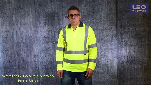 Leo Workwear Woolsery Class 3 Hi Vis Long Sleeve Polo Shirt смотреть онлайн