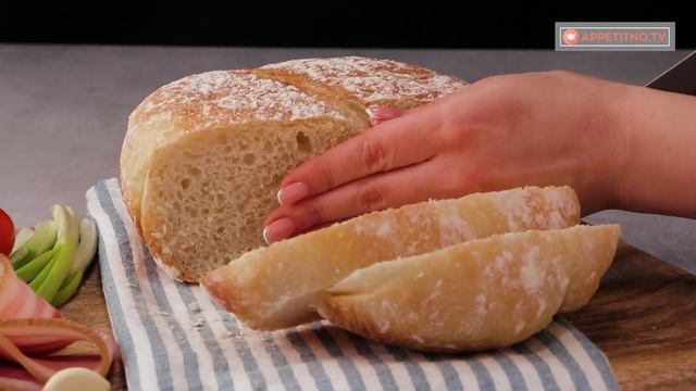 Кастрюля и 3 стакана муки! Самый простой рецепт пышного домашнего хлеба смотреть онлайн