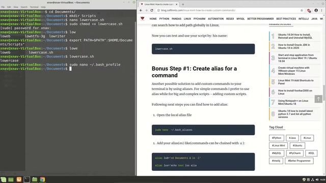 Linux Mint: How to create custom commands or alias смотреть онлайн