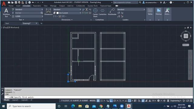 AHCAREER Online AutoCAD 3D House Plan Example 034 смотреть онлайн