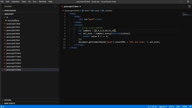 JavaScript Array Iteration Methods | Use of Array.every() in JavaScript Array | JavaScript Tutorial смотреть онлайн