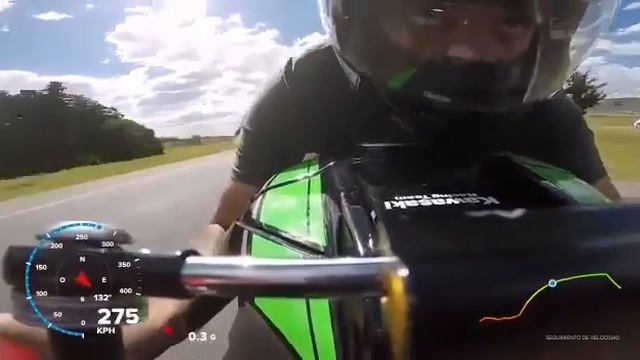 Kawasaki ZX10R Top Speed @ 328km/h GPS Speed смотреть онлайн