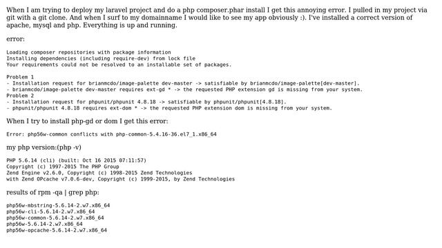 Laravel 5.1 deployement Your requirements could not be resolved to an installable set of packages смотреть онлайн