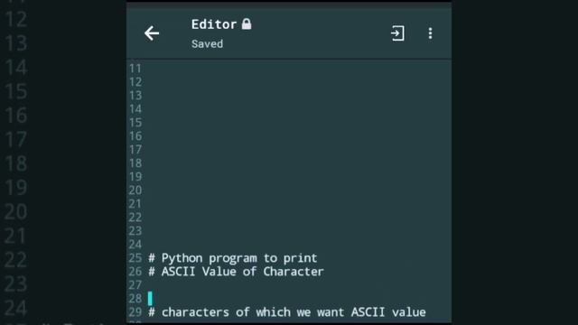 ASCII value program in python смотреть онлайн