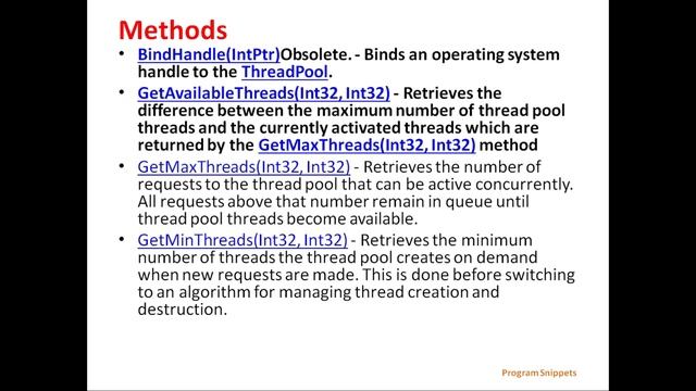 Thread Pool Class In C# смотреть онлайн