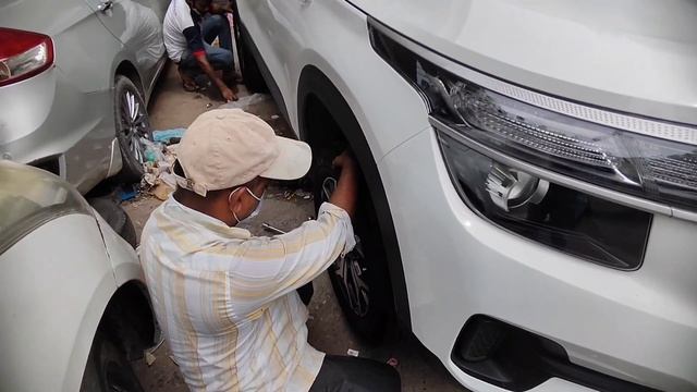 After Market Original Alloys Install KIA Seltos _ KIA Seltos 17 Inch Alloys Install With Tyre Price смотреть онлайн