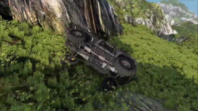 Unreal descent by car from the mountain – BeamNG.Drive смотреть онлайн