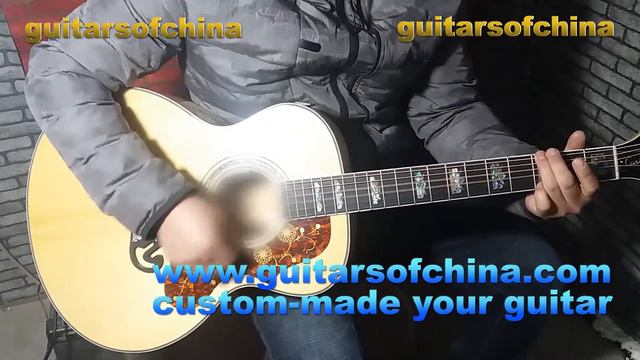 Custom-Made j200 sj-200 jumbo body guitar смотреть онлайн