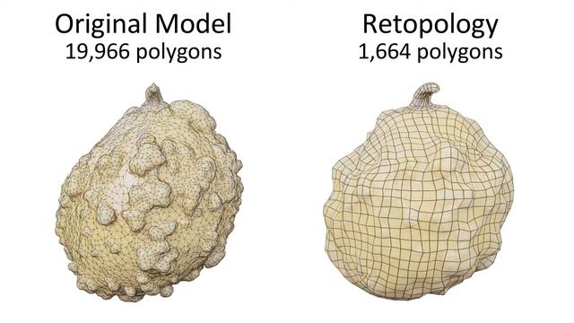 Free Download Gourd Retopology Blender 3D Modeling CG Rendering Computer Graphics Wireframe Low Pol смотреть онлайн