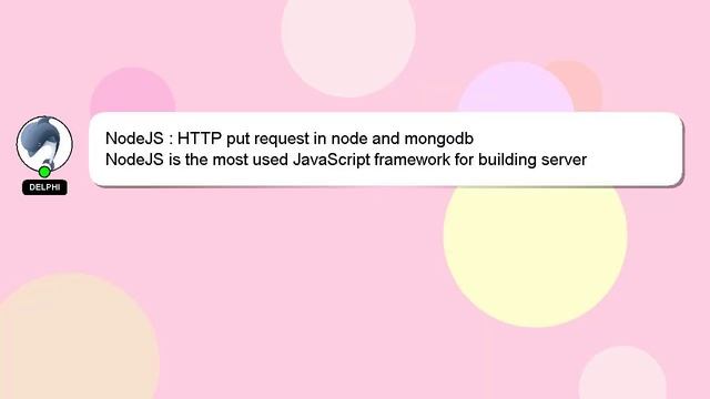 NodeJS : HTTP put request in node and mongodb смотреть онлайн