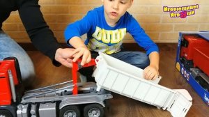 Машинки Контейнеровозы BRUDER Scania и Mercedes-Benz Распаковка игрушек Bruder Truck Toys