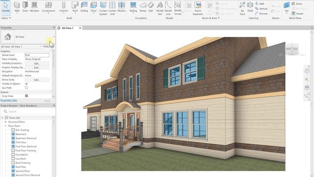 Autodesk Revit User Interface Tutorial Introduction | Residential Design Using Autodesk Revit 2024 смотреть онлайн
