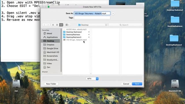 how to ADD or REPLACE AUDIO to a Video or Quicktime Mov (for Quicktime 10.4 and earlier) смотреть онлайн