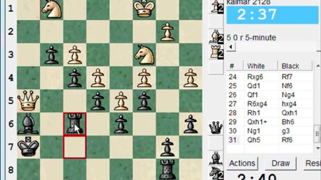 Chess World.net: Blitz #102 vs. kalmar (2128) - Old Indian defense - Protected passed pawn смотреть онлайн