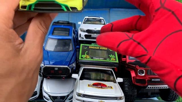 Box Full Of Model Cars \Porsche Taycan, Bugatti Atlantic, Mercedes Slr, Lamborghini Sian, Brabus700