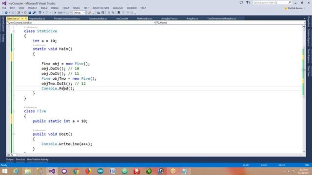 Day 18 - Static Members, Static Class and Static Constructor in C# смотреть онлайн