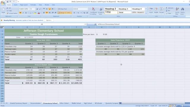 Shelly Cashman Excel 2019 | Module 5: SAM Project 1a #shellycashmanexcel #module5 #samproject1a смотреть онлайн