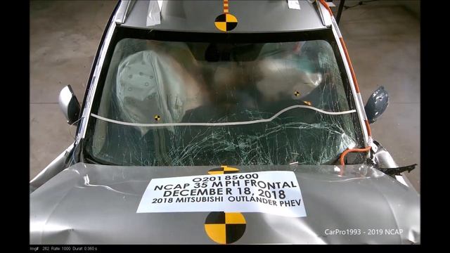 2018-2020 Mitsubishi Outlander PHEV NHTSA Frontal Impact