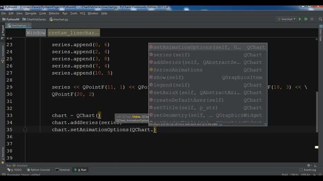 PyQt5 Create LineChart In PyQtChart | PyQtChart QLineSeries смотреть онлайн