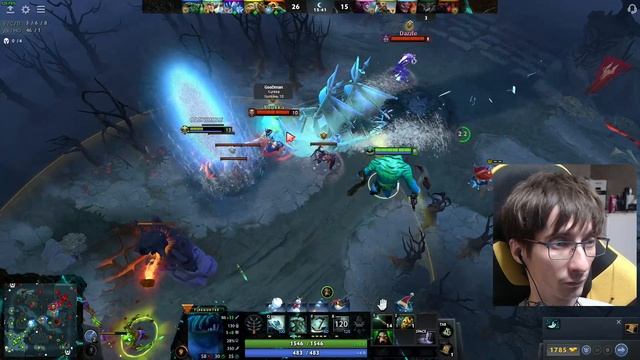 Dota 2 Тайдхантер Арбуз через рефрешер. Первая игра на тройке за три года. Ушли смотреть онлайн