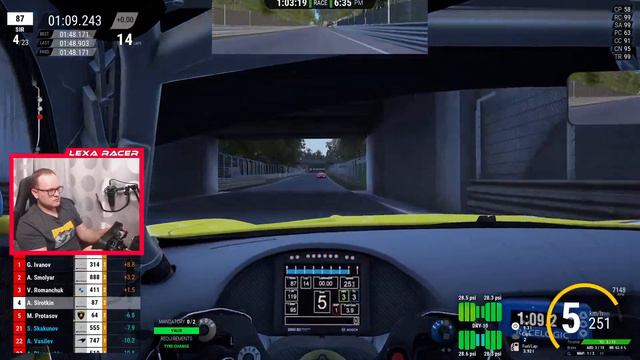 Assetto Corsa Competizione. 2 этап в PRO кубке SimCentral. Гран При Монцы. смотреть онлайн