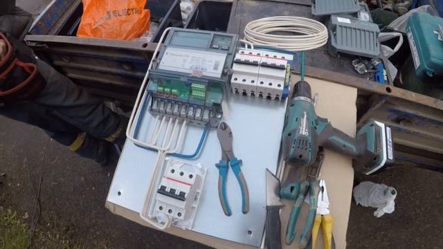 Установка счетчика на столбе смотреть онлайн