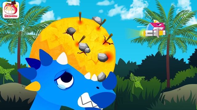 Save the Pachycephalosaurus | Dino Rescue Team | dinosaurs for toddlers | REDMON смотреть онлайн