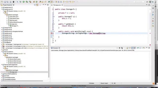 Java generics 01 storage смотреть онлайн