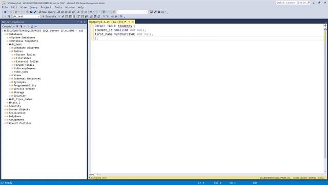 Creación de tablas en sql server смотреть онлайн