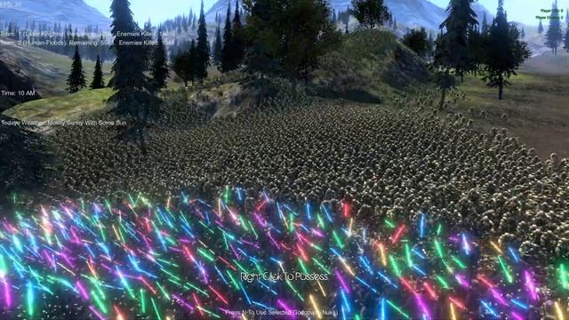 5,000 Laser Knights vs 25,000 Human Flood's Ultimate Epic Battle Simulator смотреть онлайн