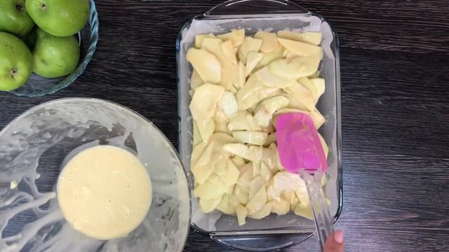 Яблочный невидимый пирог! Мало теста и много начинки! смотреть онлайн