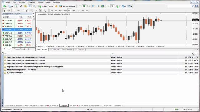 Терминал metatrader 4 ♦Обзор панели "Терминал" смотреть онлайн